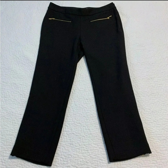Kate Spade New York Size 10 Black Wool Blend Straight Leg Crop Pants NEW! - Picture 3 of 6